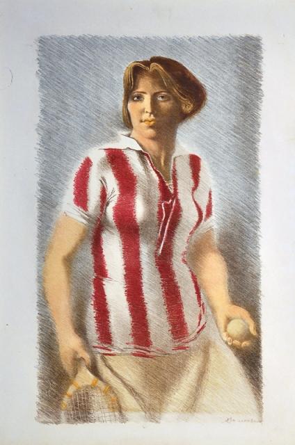 Самохвалов А.Н. Девушка в футболке. 1930-е
